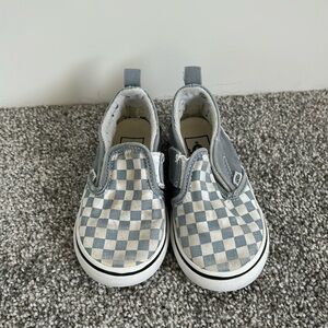 Blue checkered vans